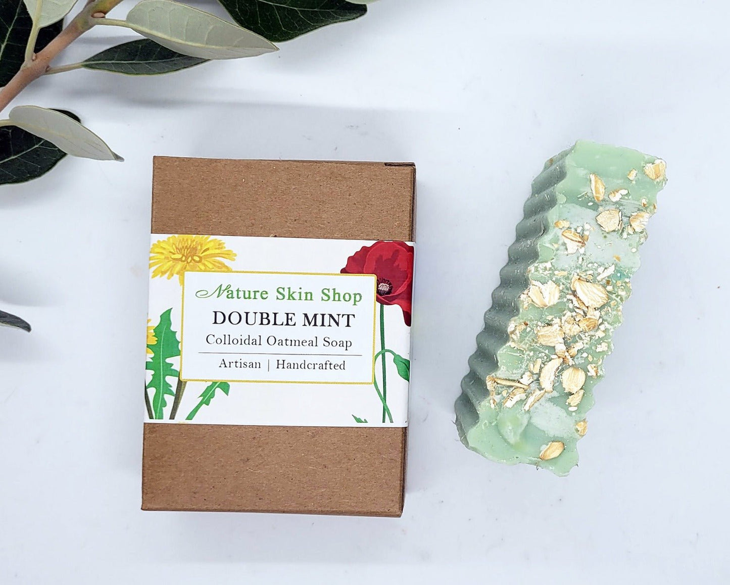 Double Mint Oatmeal Natural Soap, Cold Process
