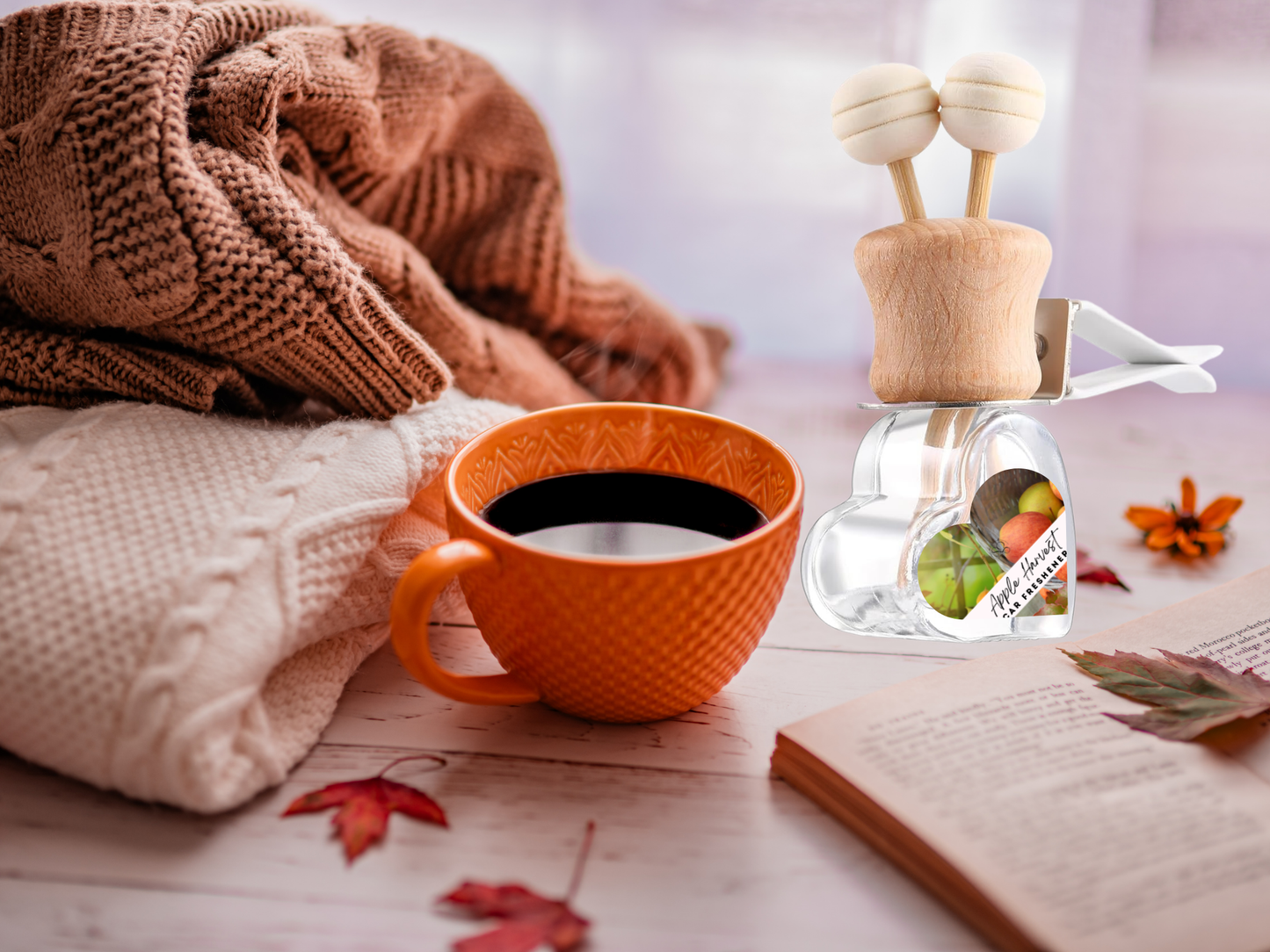 Warm & Cozy Vent Car Diffuser Collection – Sweet Vanilla, Pear & Toasted Marshmallow