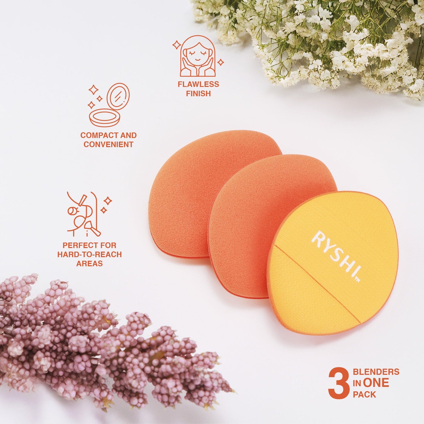 Complete Flawless Finish Set: Reversible Sponge + Regenerating Serum + Finger Beauty Blenders