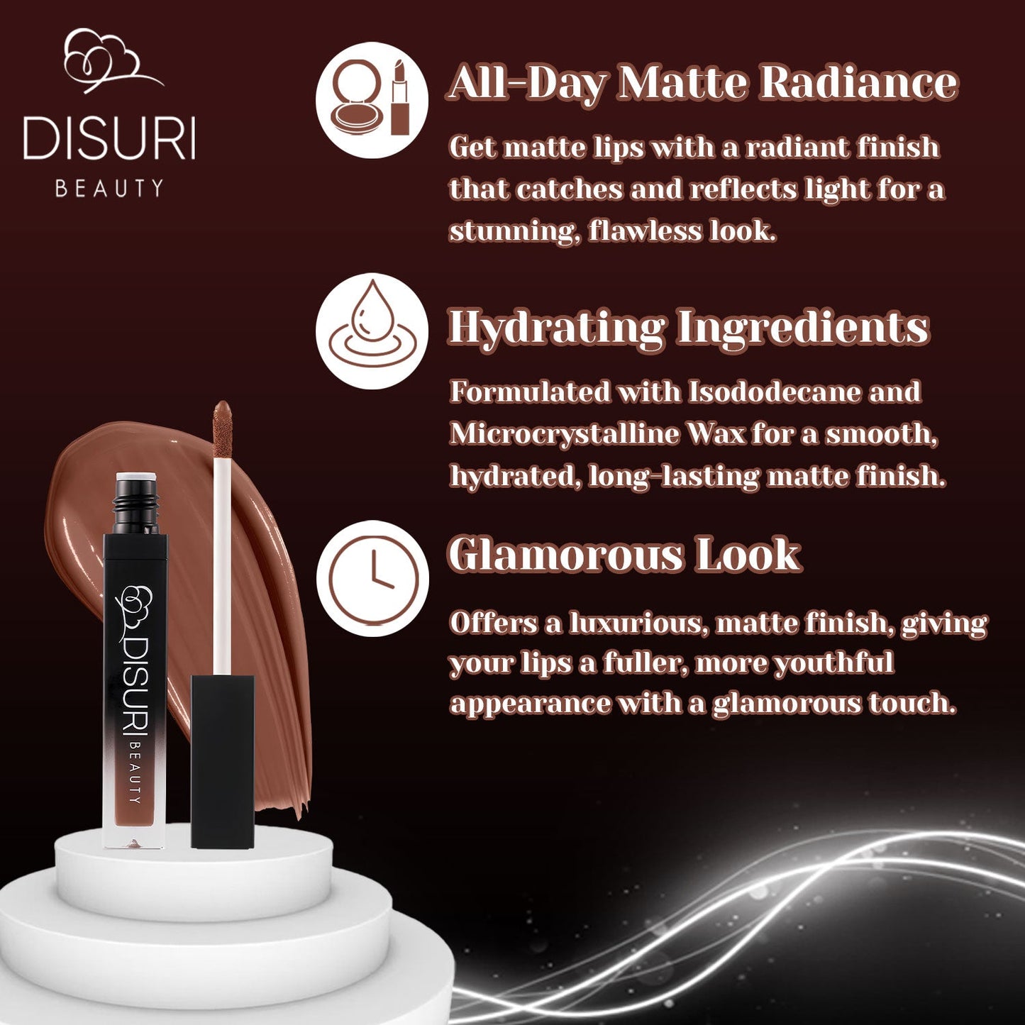 DISURI Beauty Liquid Lipstick - Hazelnut Crush