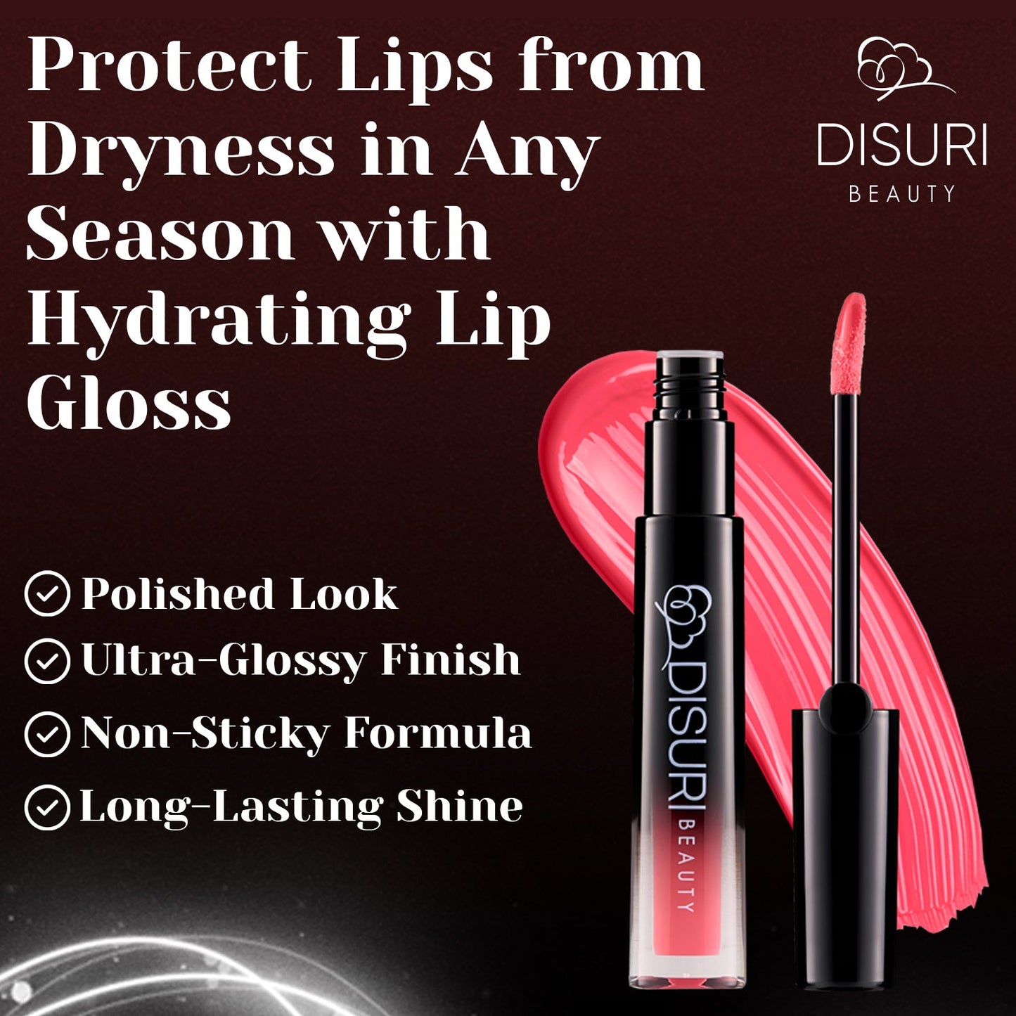DISURI Beauty Glossy Blast Lip Gloss - Pink Cupcake