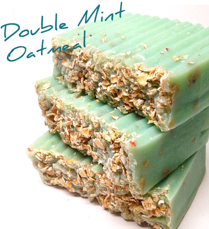 Double Mint Oatmeal Natural Soap, Cold Process